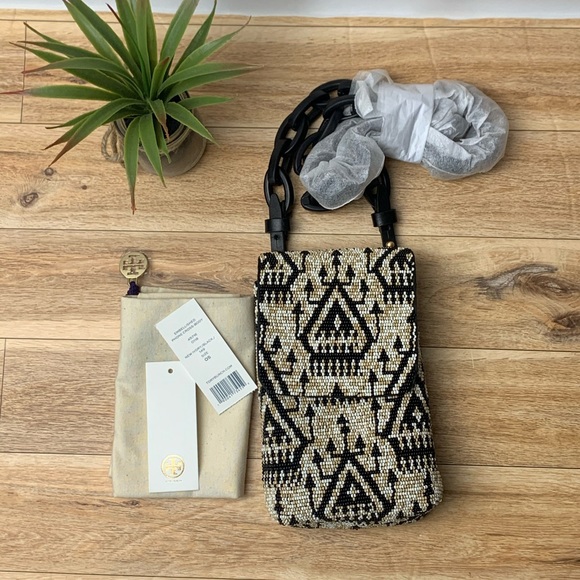 Tory Burch Beaded Phone Crossbody Bag - Picture 1 of 12